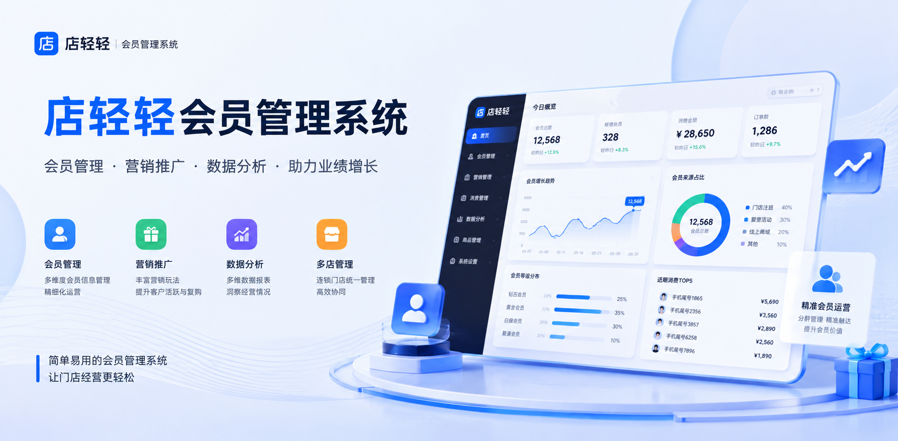 店轻轻会员管理系统